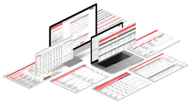 100 Powersheets templates and spreadsheets mockup
